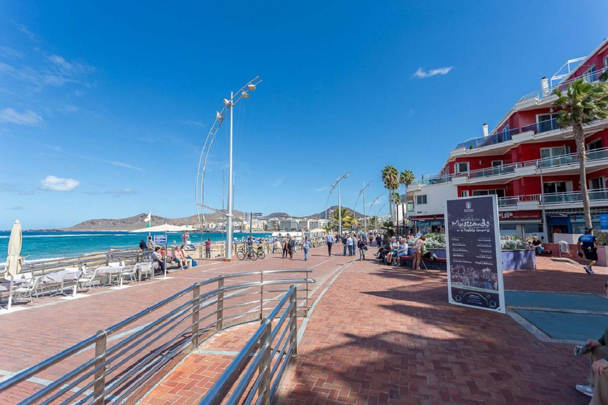 Estudio Con Balcon Playa Las Canteras ลาสปัลมาส เด กรานคานาเรีย ภายนอก รูปภาพ
